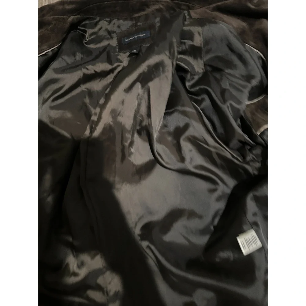 Banana Republic Soft Heavy Weight Chocolate Brown Suede Leather Jacket - M